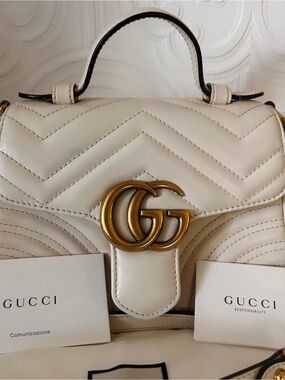 Gucci GG  Marmont Matelasse Top Handle  crossbody tote